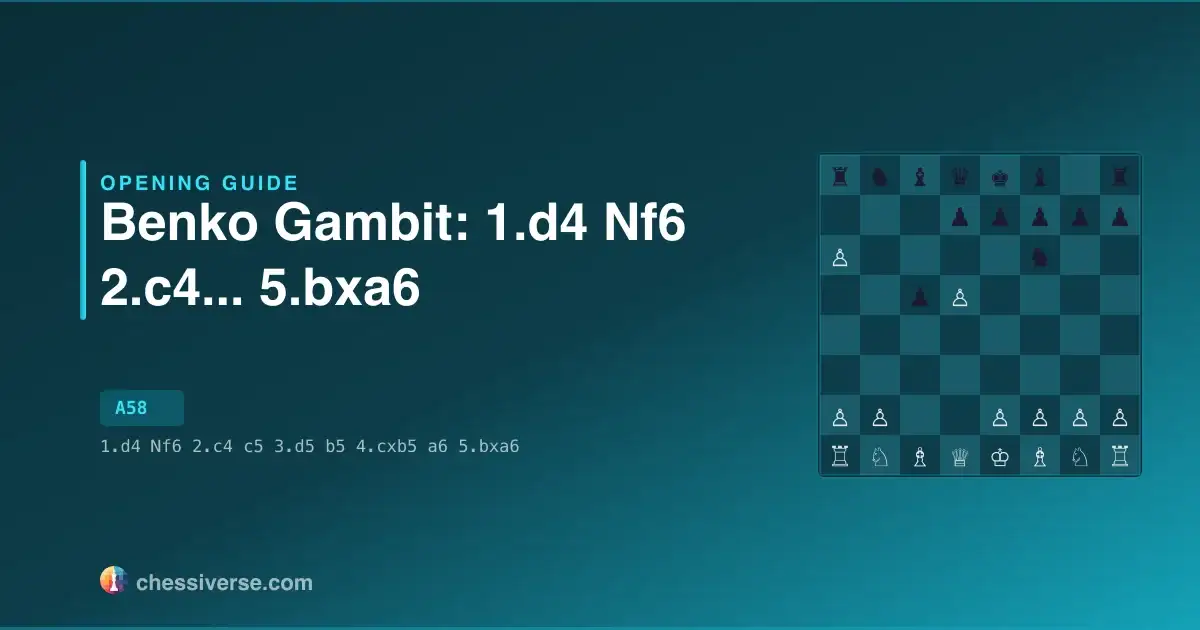 Benko Gambit: 1.d4 Nf6 2.c4... 5.bxa6: A Complete Guide