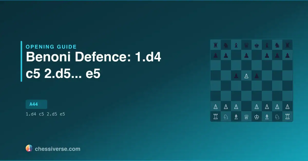 Benoni Defence: 1.d4 c5 2.d5... e5: A Complete Guide