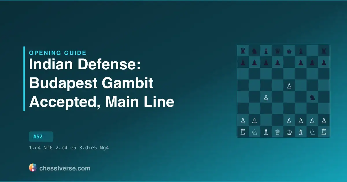 Indian Defense: Budapest Gambit Accepted, Main Line: A Complete Guide
