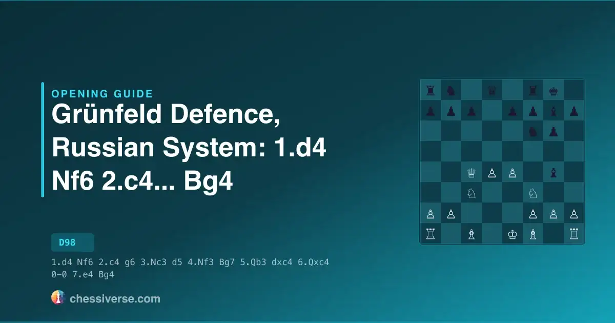 Grünfeld Defence, Russian System: 1.d4 Nf6 2.c4... Bg4: A Complete Guide