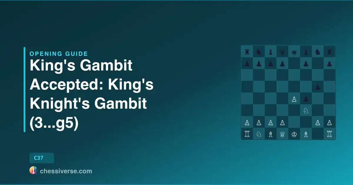 King's Gambit Accepted: King's Knight's Gambit (3...g5): A Complete Guide