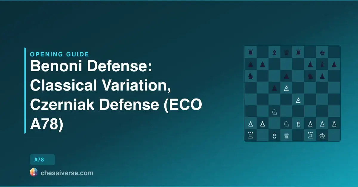 Benoni Defense: Classical Variation, Czerniak Defense (ECO A78): A Complete Guide