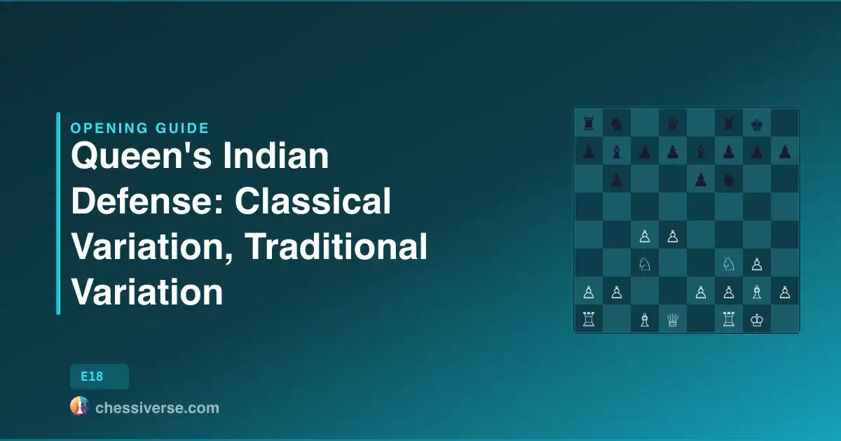 Queen's Indian Defense: Classical Variation, Traditional Variation: A Complete Guide