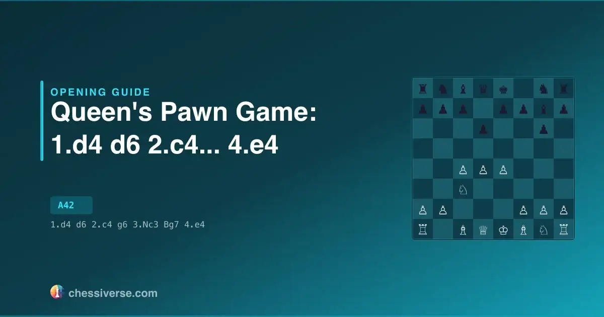 Queen's Pawn Game: 1.d4 d6 2.c4... 4.e4: A Complete Guide