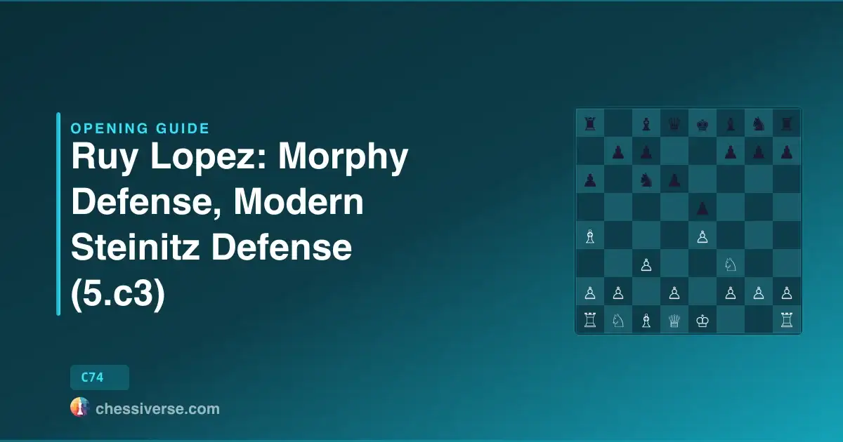 Ruy Lopez: Morphy Defense, Modern Steinitz Defense (5.c3): A Complete Guide