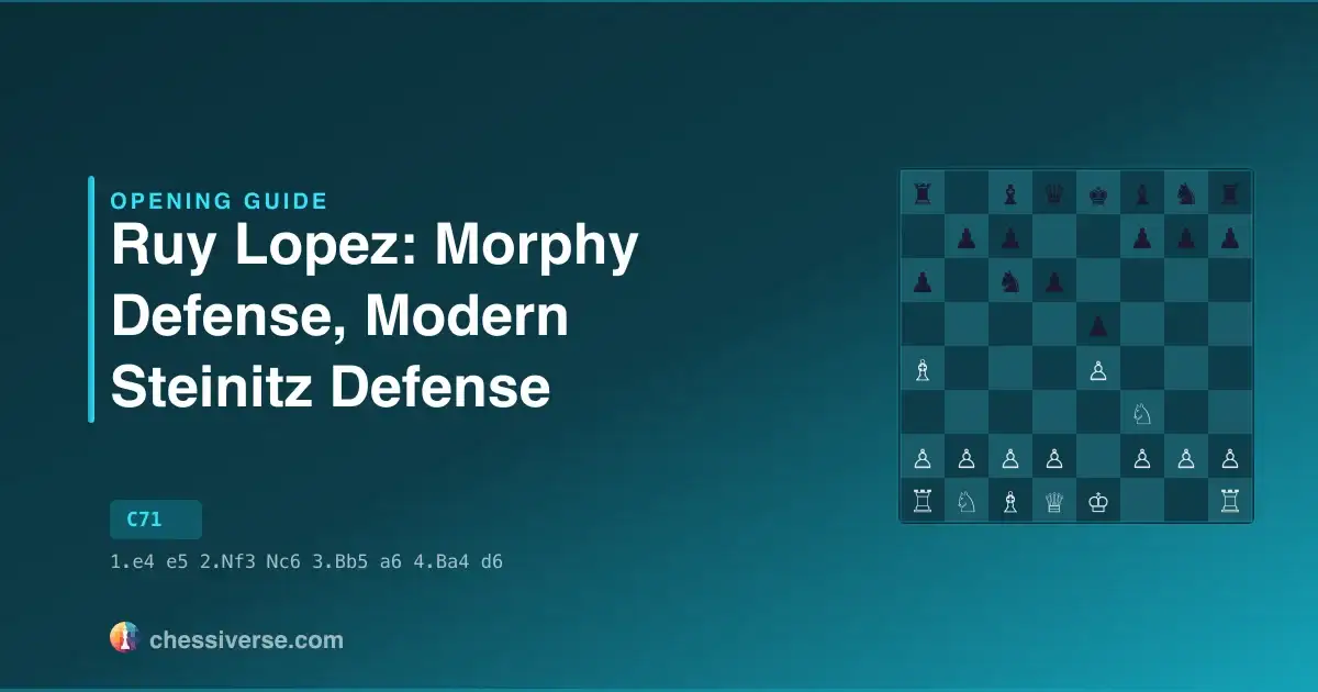 Ruy Lopez: Morphy Defense, Modern Steinitz Defense: A Complete Guide