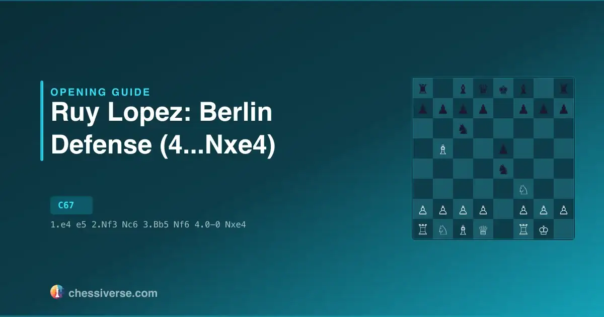 Ruy Lopez: Berlin Defense (4...Nxe4): A Complete Guide