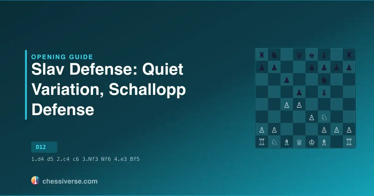 Slav Defense: Quiet Variation, Schallopp Defense: A Complete Guide
