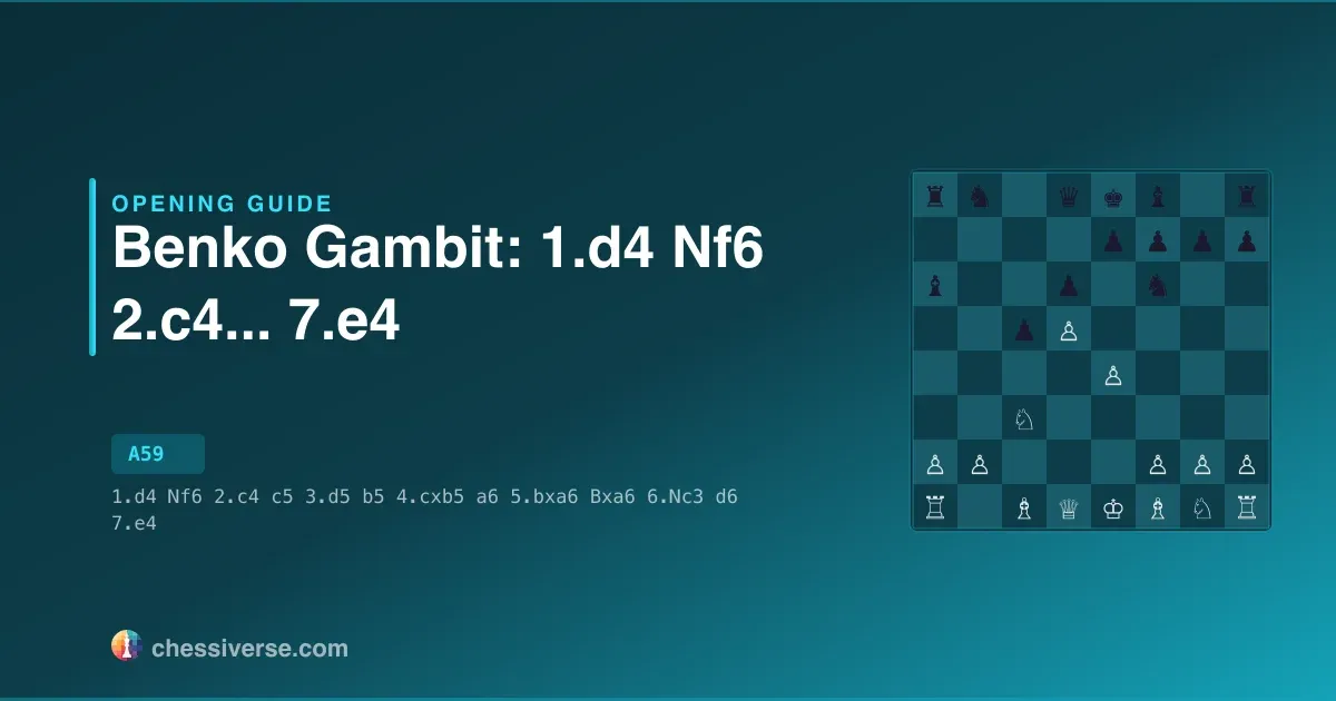 Benko Gambit: 1.d4 Nf6 2.c4...... 7.e4: A Complete Guide