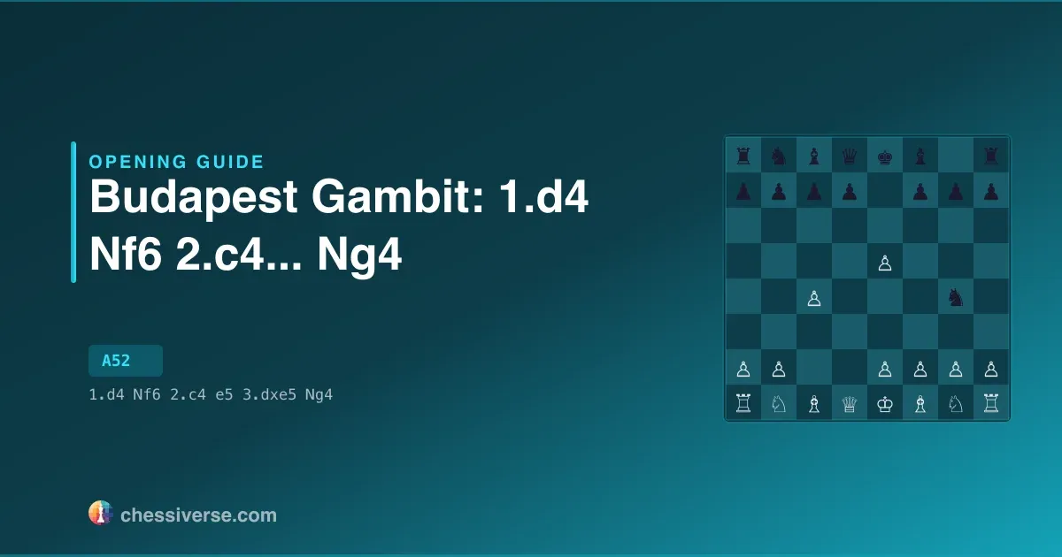 Budapest Gambit: 1.d4 Nf6 2.c4...... Ng4: A Complete Guide