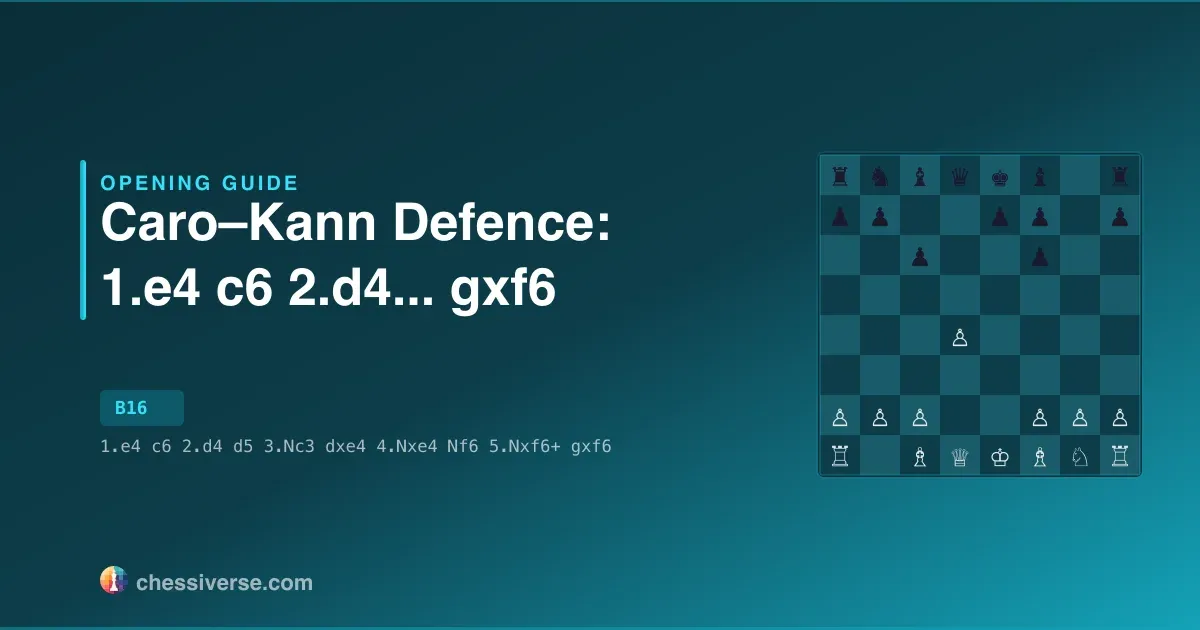 Caro–Kann Defence: 1.e4 c6 2.d4...... gxf6: A Complete Guide