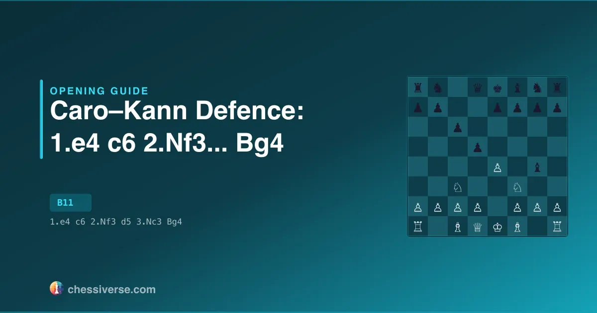Caro–Kann Defence: 1.e4 c6 2.Nf3...... Bg4: A Complete Guide