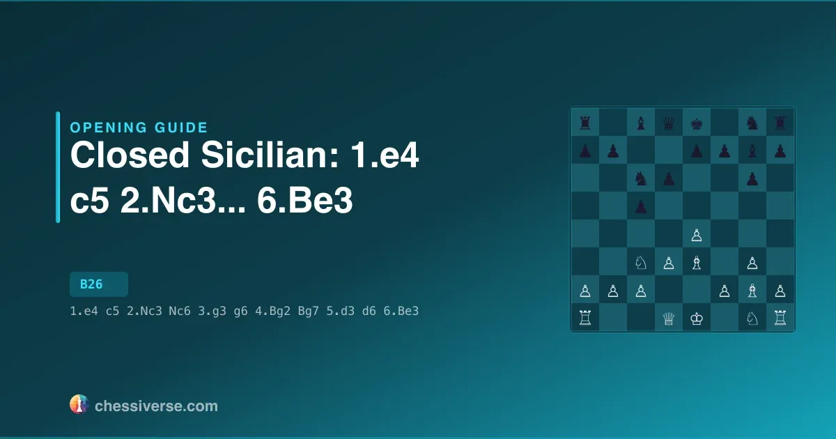 Closed Sicilian: 1.e4 c5 2.Nc3...... 6.Be3: A Complete Guide