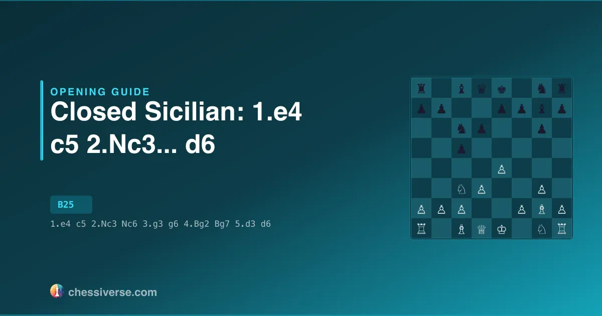Closed Sicilian: 1.e4 c5 2.Nc3...... d6: A Complete Guide