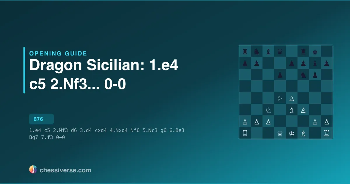 Dragon Sicilian: 1.e4 c5 2.Nf3...... 0-0: A Complete Guide