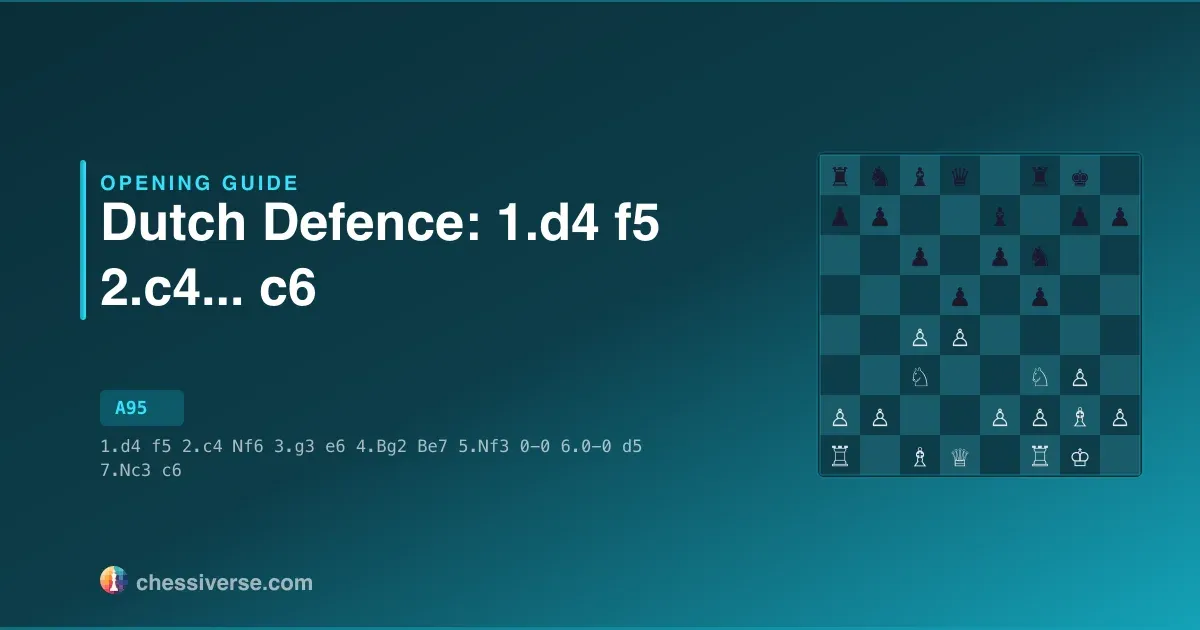 Dutch Defence: 1.d4 f5 2.c4...... c6: A Complete Guide