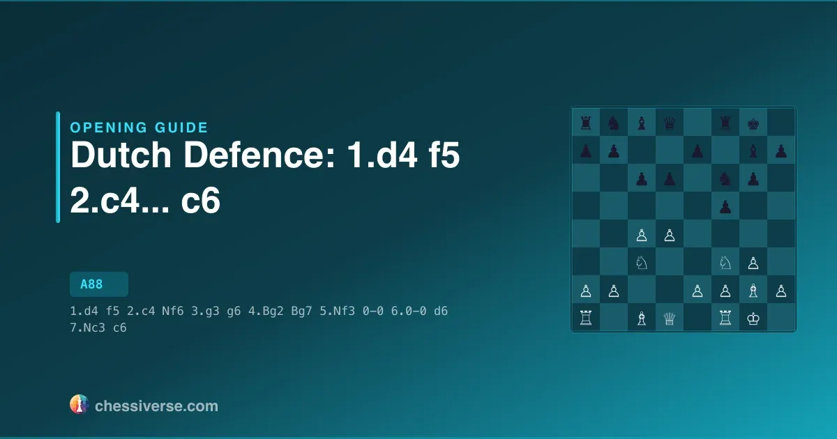 Dutch Defence: 1.d4 f5 2.c4...... c6: A Complete Guide