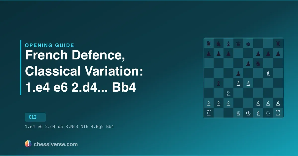 French Defence, Classical Variation: 1.e4 e6 2.d4...... Bb4: A Complete Guide