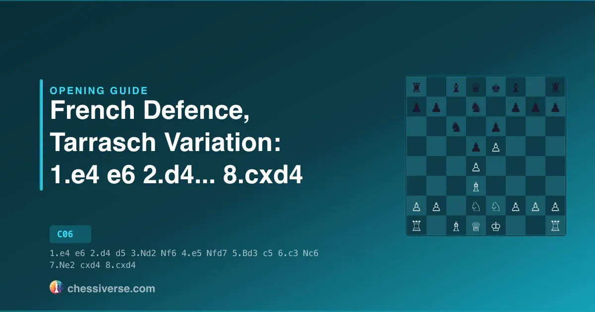 French Defence, Tarrasch Variation: 1.e4 e6 2.d4...... 8.cxd4: A Complete Guide