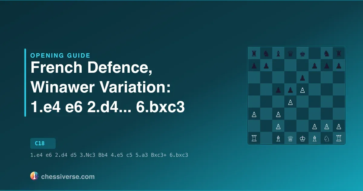 French Defence, Winawer Variation: 1.e4 e6 2.d4...... 6.bxc3: A Complete Guide