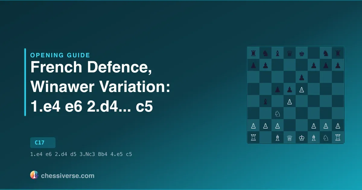 French Defence, Winawer Variation: 1.e4 e6 2.d4...... c5: A Complete Guide