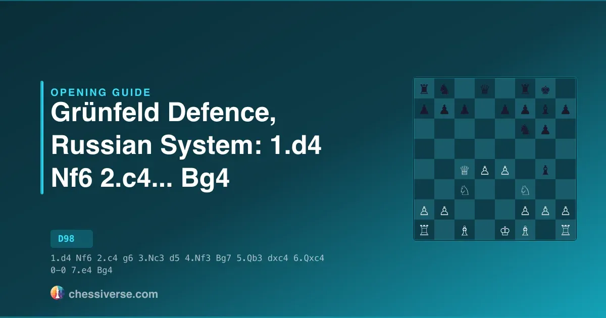Grünfeld Defence, Russian System: 1.d4 Nf6 2.c4...... Bg4: A Complete Guide