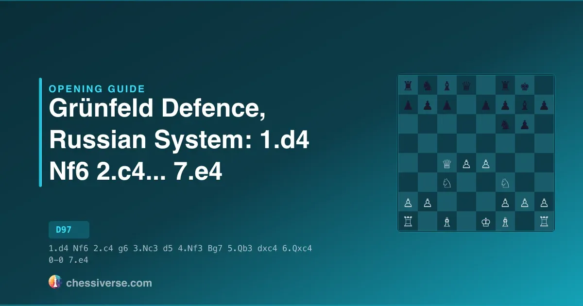 Grünfeld Defence, Russian System: 1.d4 Nf6 2.c4...... 7.e4: A Complete Guide