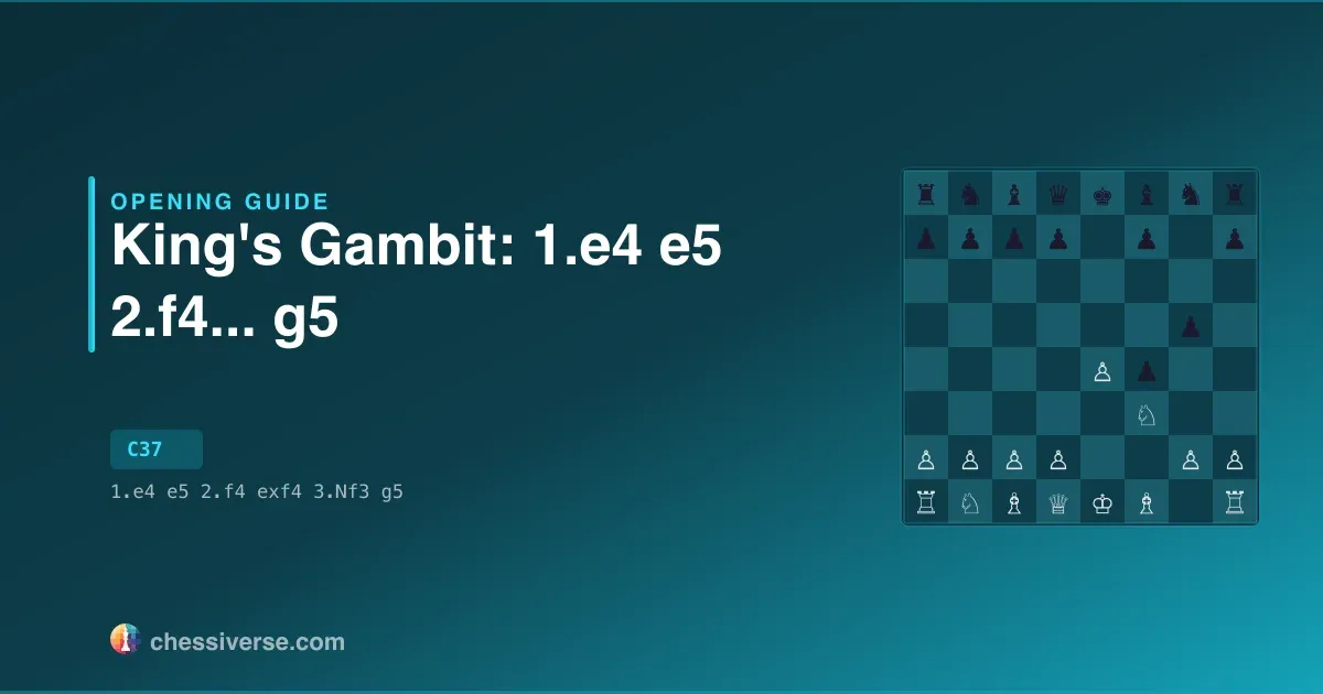 King's Gambit: 1.e4 e5 2.f4...... g5: A Complete Guide
