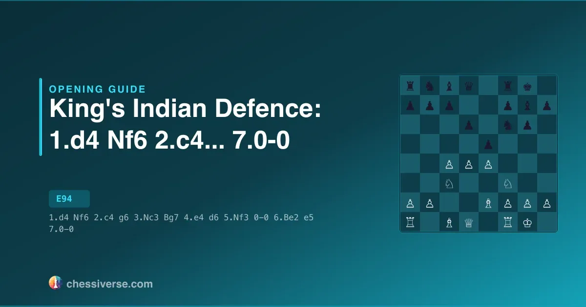 King's Indian Defence: 1.d4 Nf6 2.c4...... 7.0-0: A Complete Guide