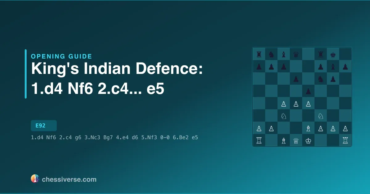 King's Indian Defence: 1.d4 Nf6 2.c4...... e5: A Complete Guide