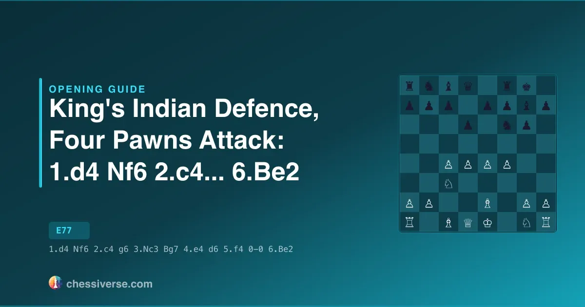 King's Indian Defence, Four Pawns Attack: 1.d4 Nf6 2.c4...... 6.Be2: A Complete Guide