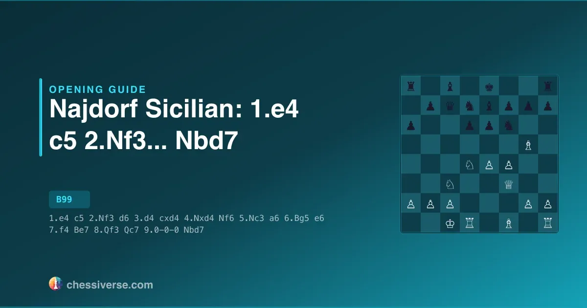 Najdorf Sicilian: 1.e4 c5 2.Nf3...... Nbd7: A Complete Guide