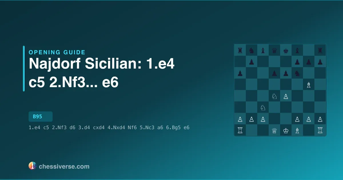 Najdorf Sicilian: 1.e4 c5 2.Nf3...... e6: A Complete Guide