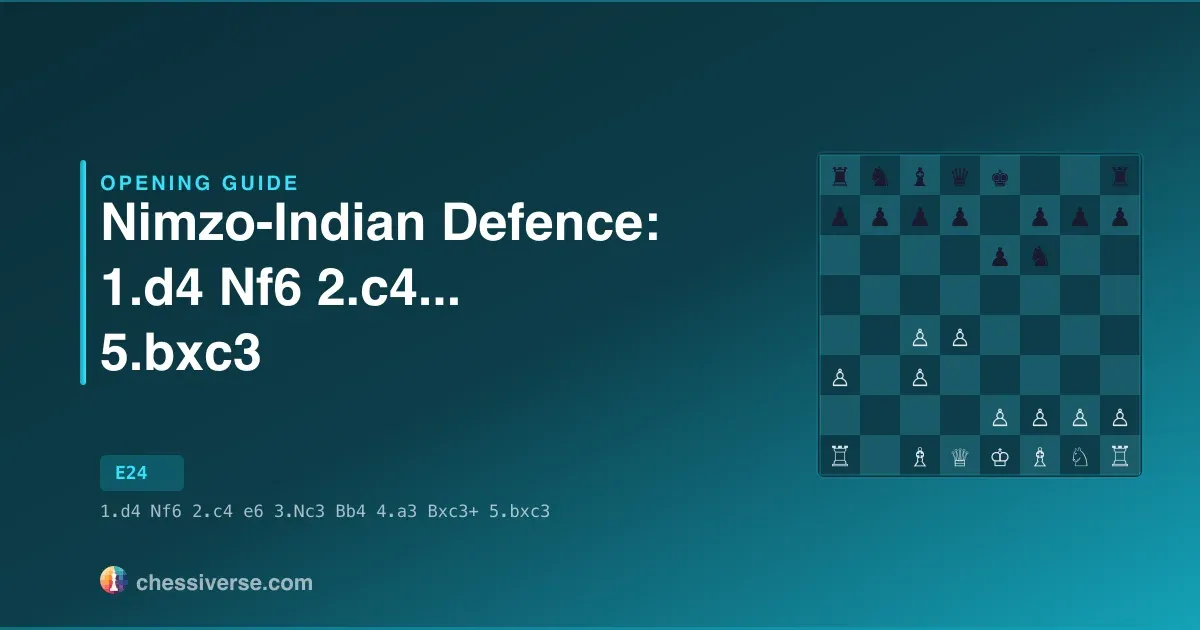 Nimzo-Indian Defence: 1.d4 Nf6 2.c4...... 5.bxc3: A Complete Guide