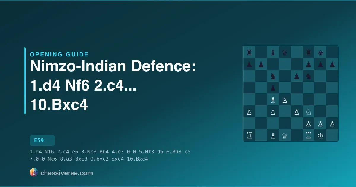 Nimzo-Indian Defence: 1.d4 Nf6 2.c4...... 10.Bxc4: A Complete Guide