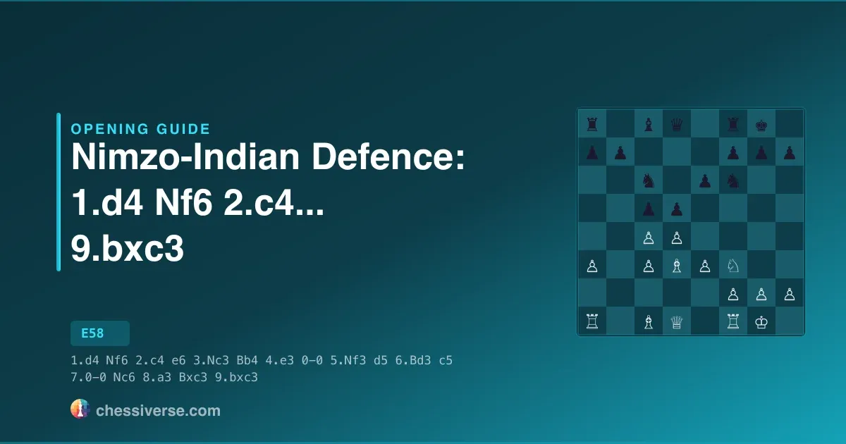 Nimzo-Indian Defence: 1.d4 Nf6 2.c4...... 9.bxc3: A Complete Guide