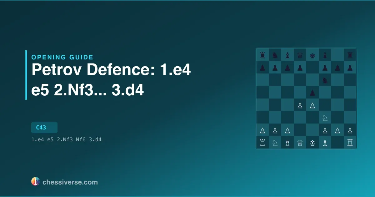 Petrov Defence: 1.e4 e5 2.Nf3...... 3.d4: A Complete Guide