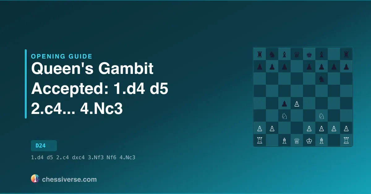 Queen's Gambit Accepted: 1.d4 d5 2.c4...... 4.Nc3: A Complete Guide