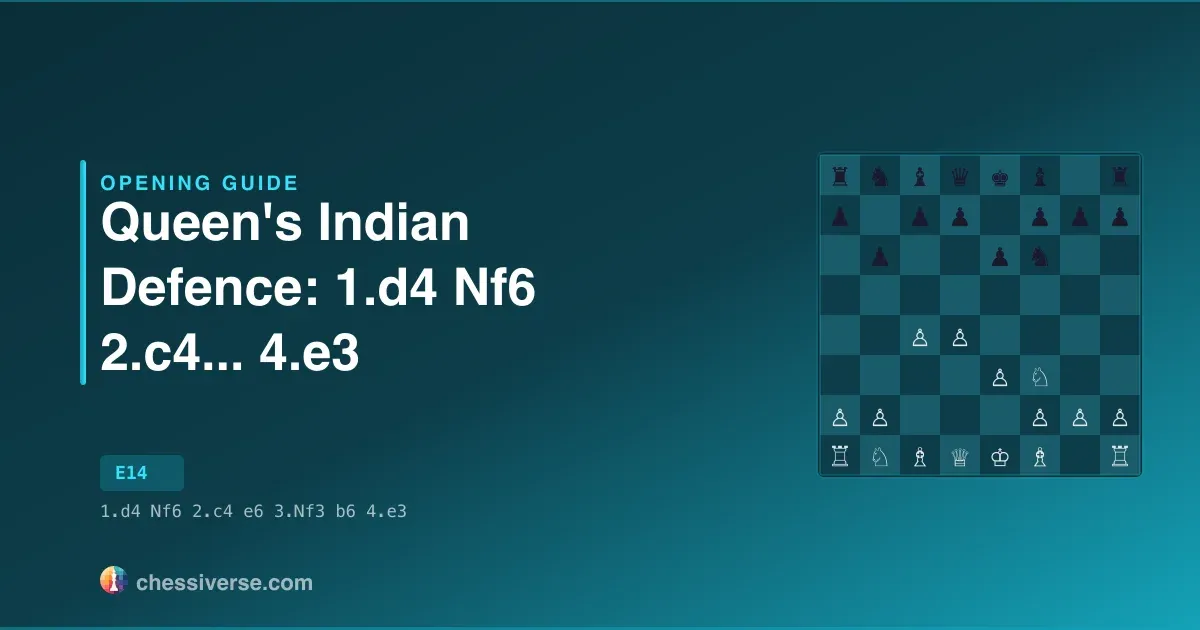 Queen's Indian Defence: 1.d4 Nf6 2.c4...... 4.e3: A Complete Guide
