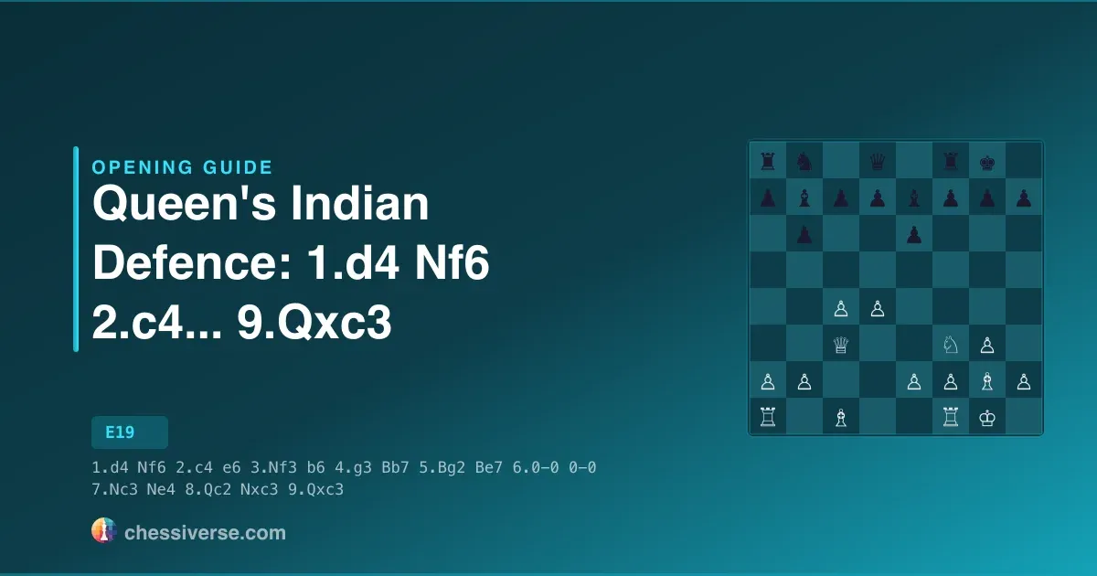 Queen's Indian Defence: 1.d4 Nf6 2.c4...... 9.Qxc3: A Complete Guide