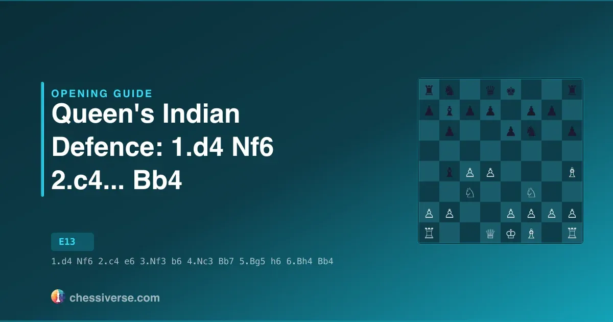 Queen's Indian Defence: 1.d4 Nf6 2.c4...... Bb4: A Complete Guide