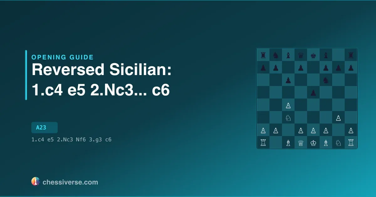Reversed Sicilian: 1.c4 e5 2.Nc3...... c6: A Complete Guide