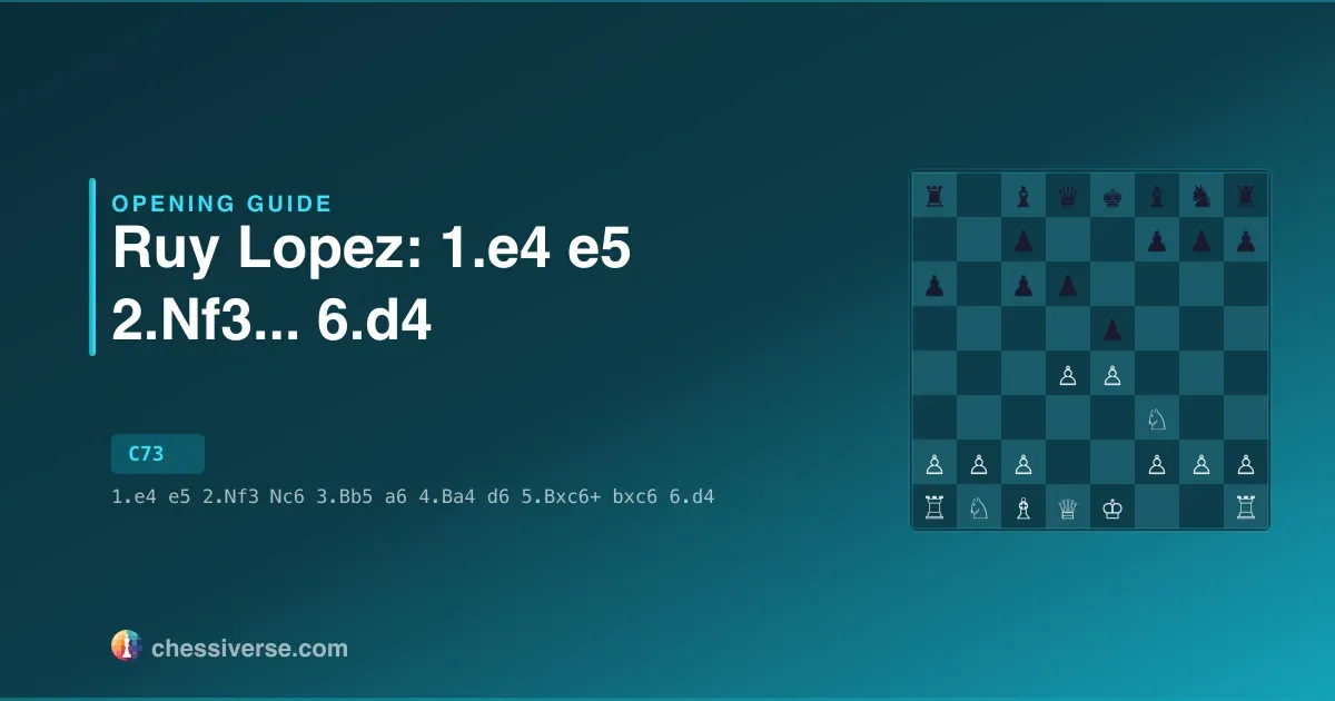 Ruy Lopez: 1.e4 e5 2.Nf3...... 6.d4: A Complete Guide