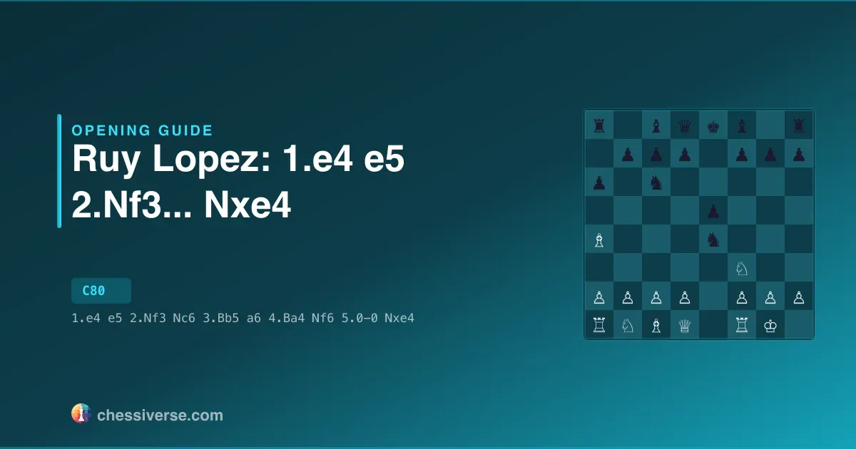 Ruy Lopez: 1.e4 e5 2.Nf3...... Nxe4: A Complete Guide