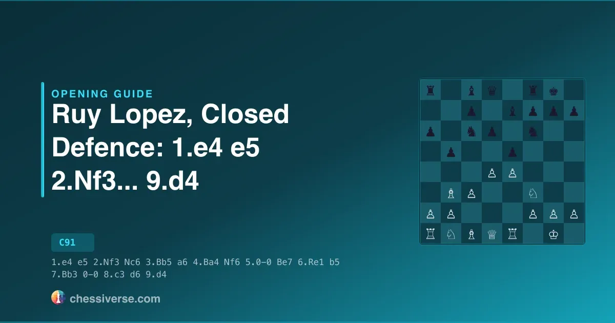 Ruy Lopez, Closed Defence: 1.e4 e5 2.Nf3...... 9.d4: A Complete Guide