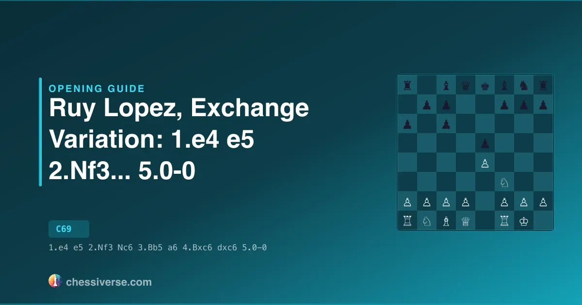 Ruy Lopez, Exchange Variation: 1.e4 e5 2.Nf3...... 5.0-0: A Complete Guide