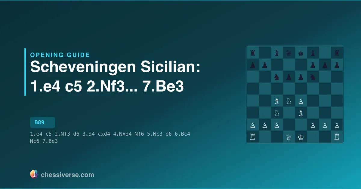 Scheveningen Sicilian: 1.e4 c5 2.Nf3...... 7.Be3: A Complete Guide