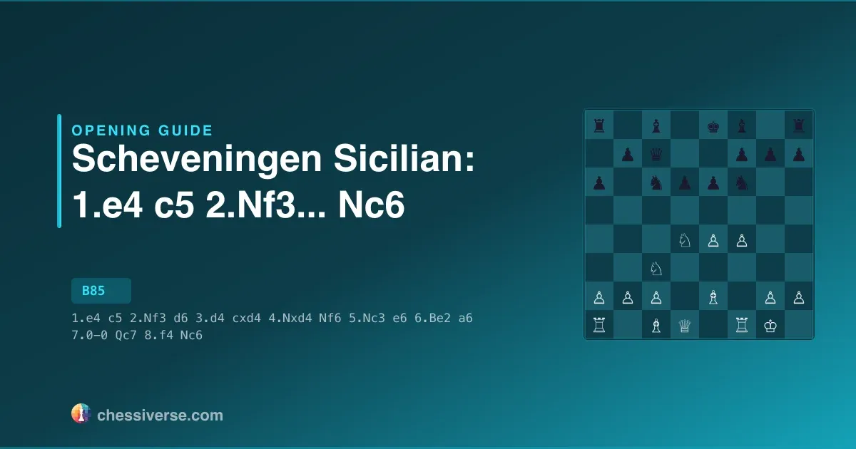 Scheveningen Sicilian: 1.e4 c5 2.Nf3...... Nc6: A Complete Guide