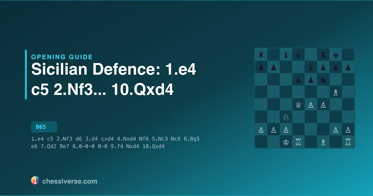 Sicilian Defence: 1.e4 c5 2.Nf3...... 10.Qxd4: A Complete Guide