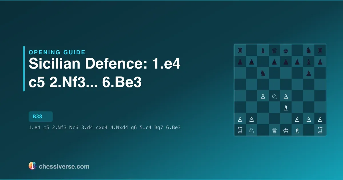 Sicilian Defence: 1.e4 c5 2.Nf3...... 6.Be3: A Complete Guide